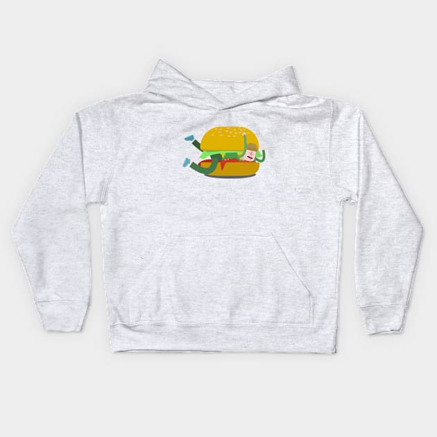 Burger Food Kids Hoodie by Cake_Jlauson